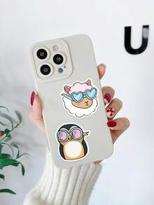 50 piezas Pegatinas de animales divertidos, pegatinas de vinilo impermeables con memes de animales lindos como recuerdos de fiesta - Multicolor - Ver 9