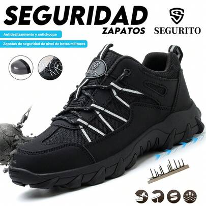 Tenis de hombre,zapatos de protección, zapatos de protección para hombre, tenis industriales para mujer, calzado de protección, tenis negros para mujer,bota industrial, tenis industriales hombre,  zapato industrial dama, botas de casquillo industrial, tenis de salvaguarda para dama, zapatos de defensa, zapatos industriales, tenis industriales, tenis de protección industrial zapatos de defensa para hombre, tenis de protección hombre, tenis de salvaguarda hombres,zapatos para mujer, tenis industriales hombre(Elija el tamaño según la longitud de su pie)