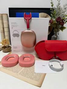 [BeatBay]MAXPRO5 High-End Over-Ear Headphones, Detachable Magnetic Ear Cups, Bluetooth Function, Ultra-High Sound Quality Full-Package Headphones, Including Headphone Cases And C-Shaped Charging Cables - Đỏ - Xem 1