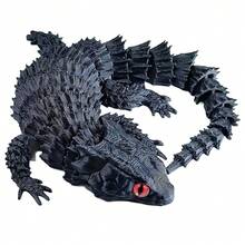 Figurină dinozaur șopârlă blindată imprimată 3D, ornament decorativ cu articulații articulate, cadou unic, meșteșug creativ - Multicolor - Vizualizare 5