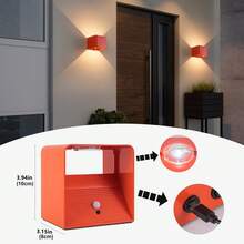 3-Color Wireless Motion Sensor Wall Light With Remote Control, 4000mAh Rechargeable Battery Powered LED Indoor Up/Down Wall Lamp, Dimmable Brightness, Suitable For Bedroom, Living Room, Corridor, Farmhouse - Three Colors + Remote Control - View 11