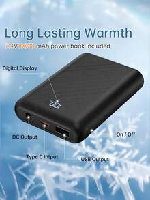 Electric Heated Vest - With 8-Zone Heating, Heater Jacket, -45°C To +65°C Smart Temperature Control, Lightweight Heating Jacket For Men Women - Ideal For Extreme Cold Weather, Christmas Gift,Outdoor Skiing Cycling Hunting Motorcycle Thermal Vest Black(Hand Washable,Standalone/ Use) - màu đen - Xem 4