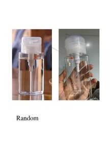 2个/套 粉色蝴蝶结透明PET可重复灌装旅行瓶，卸妆液分装瓶，带3.38盎司/6.76盎司便携式按压泵，适用于卸甲油、爽肤水和卸妆液，圆顶设计，仅限手洗，可重复使用（手工测量，2厘米误差属正常范围，毫升为精确单位） - 彩色 - 查看 11