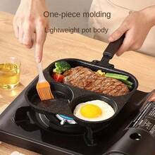 Thick Three-In-One Breakfast Frying Pan For Home Use, Fry Eggs, Flat Bottom Pan, Meat And Eggs - 3-in-1 Breakfast Pot - View 1