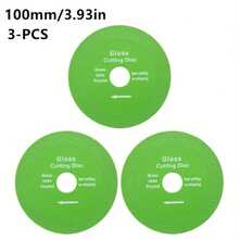 3pcs,Multi-Purpose Glass Cutting Saw Blade Set - Diamond-Coated Steel Blades Offering High Wear Resistance And Reusability. An Essential Precision Cutting Tool For Diverse Materials Including Glass, Stone Slabs, Tiles, Wood, Metal, Ceramics, Crystal - Multicolor - View 5