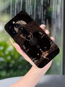 Lujo Ligero, Estilo y Belleza, Funda de Teléfono de Textura Mate Negra, Compatible con 17PROMAX, 17PRO, 17Air, 17, 16PROMAX, 16PRO, 15PROMAX, 15PRO y Todos los Modelos, Imprescindible para P - Negro - Ver 2