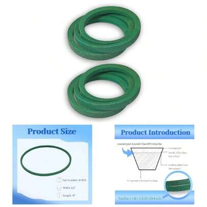 2 Pack 26 - 9670 Snow Thrower Auger Belt Toro Snowblower1/2 Inch X 40 Inch