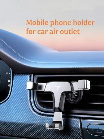 1 st. bilventilationshållare för telefon/stabilt universalfäste med gravitation/aluminiumlegering + ABS uppgraderat bilklämma