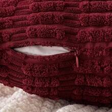 MIULEE Pack Of 2 Christmas Burgundy Corduroy Decorative Pillow Covers 16x16 Inch Soft Boho Striped Throw Pillow Covers Modern Farmhouse Home Decor For Sofa Living Room Couch Bed,2216inchx16inchPackof2 - 2216 inch x 16 inchGói 2 - Xem 6