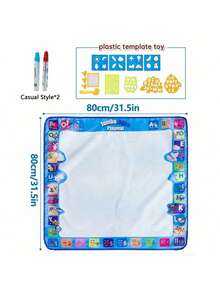 Magische Wasser-Malunterlage & Stift Set, extra große wiederverwendbare Malunterlage für Wassermalerei, fördert Farberkennnung, geeignet für Büro, Schule, Malen, Studenten, Stifte, Schreibwaren, Jungen, Mädchen, Lernmaterial, Mädchen Spielzeug, Jungen Kunstset, erweitert das Denken, inspiriert handwerkliche Kreativität, Ostergeschenk, Geburtstagsgeschenk, Einschulung Geschenk