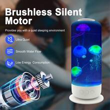 Jellyfish Lamp 2.5L USB Plug-In Jellyfish Light Lamp, LED Color Changing Jellyfish Aquarium With Speed Control & 8 Light Modes, Mood Lamp For Home Office Room, Unique Gift Idea,Great For Gifting,Best Gift For Her/Him - 白色 - 查看 3