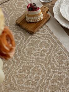 1 pieza Camino de mesa impermeable con flecos de borlas, adecuado para decoración del hogar, bodas, restaurantes, sala de estar - Café integral - Ver 6