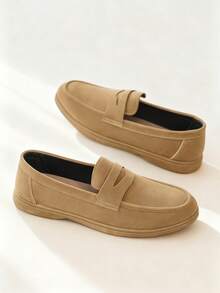 设计师时尚男士一脚蹬乐福鞋，仿麂皮休闲鞋，柔软、舒适、透气、防滑、平底鞋，适合西装、学生、毕业典礼、商务、派对、婚礼、春夏/秋季、加大码，多种颜色可选。注意：尺码偏小，请订购大一码。Old Money Chic 秋季