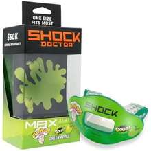 Shock Doctor Max Airflow Protector de labios, protección de boca completa compatible con tirantes, protector de labios, protector bucal de ajuste instantáneo para fútbol, hockey, Lacrosse OSFA, ojivas(Multi) - Multicolor - Ver 2