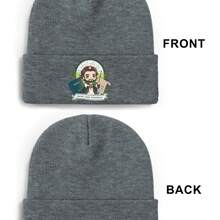 Tadeo (Saint Jude Thaddeus) Iconic Medal-Like Emblem Beanie - Unisex Spanish Inscriptions & Catholic Symbolism, Lightweight Warm Hat For Men & Women, Machine Washable Religious Apparel Accessory - Heather Grey - View 14