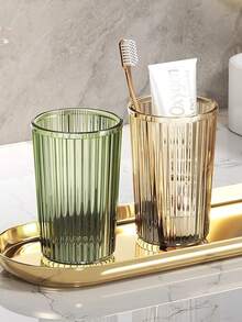 1/4件套家用牙刷架、漱口杯、漱喉杯、旅行漱喉杯情侣套装、洗漱杯、日式设计、刷杯、浴室配件、家居用品 - 彩色 - 查看 6