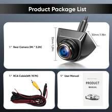 360° Rotatable Reversing Camera - 3 Mounting Methods, AHD 1080P/720P NTSC/PAL Front/Reverse Camera (12V-24V For Car Van SUV) - Black - View 5