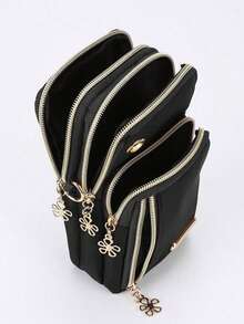 Bolso cruzado multifuncional con estampado floral de A a Z, bolso para teléfono de mujer, mini bolso cruzado, monedero vertical, bolso de cintura para deportes/muñequera para correr, mini bolso cruzado casual para teléfono con orificio para auriculares, bolso de hombro/bolso multiusos, adecuado para artículos esenciales diarios, actividades al aire regalos, bolsos personalizados de moda, ideal para entusiastas de la moda, viajeros, intercambio de artículos pequeños, regalos del Día de San Valentín, regalos del Ramadán, regalos de Pascua - Multicolor - Ver 9