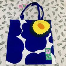 Women Tote Bags - 藍色花朵 - 查看 4