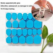 无味防水双面美甲贴纸，透明美甲凝胶贴纸，强力粘合，透气优质粘合剂，适用于按压式美甲凝胶贴纸，女士美甲用品