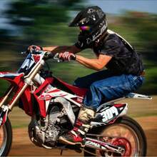 Casco Motocross Moto Dot Con Gafas Guantes Máscara - XXL - Ver 6