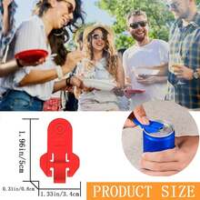 4-Pack Colorful Manual Can Openers With Protective Covers - FoodPlastic Guard For Soda, Beer, Pop Cans | No-Scratch Grip & Easy-Twist Design, Includes Reusable Drink Lid Caps - Color - View 2