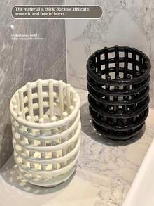 1pc Luxury Countertop Organizer, Luxury Toothbrush Holder, Drill-Free Electric Toothbrush Stand, Bathroom Vanity Storage - Multicolor - View 5