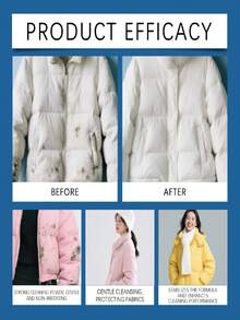 2件/套羽绒服清洁剂，无需手洗，专业去污不伤面料，保持衣物蓬松柔软，不影响保暖性，只需喷洒擦拭即可轻松去除各种污渍，令衣物洁净如新。手洗太冷伤手，机洗会降低保暖性，干洗太贵，机洗又会损伤衣物，这款喷雾能去除顽固污渍，不留痕迹。 - 彩色 - 查看 7