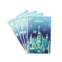20pcs/50pcs Party Gift Bags, Frozen World, Snowflake, Castle, Princess, Fairy Tale World, Winter, Holiday, Birthday, Party Gift Packaging Bags, Tote Bags, Storage Bags, Wedding, Date, Return Gift Bags, Gift Wrapping Decoration Bags - Multicolor - View 6
