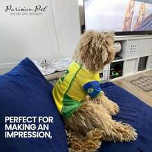 Parisian Pet Dog Team exico Jersey Soccer Small to edium Dogs and Cats,(4X-Grande Brazil) - Multicolor - Ver 7