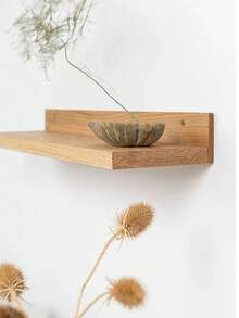 Wooden Shelves 50x10x5cm For Decoration – Bedroom, Living Room, Kitchen, Hallway, Boho Style - 駝色 - 查看 3