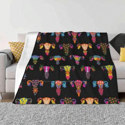 Uterus And Ovaries Pattern Galore All Sizes Soft Cover Blanket Home Decor Bedding Patter Galore Uterus Pattern Galore Uterus