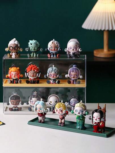 1pc Acrylic Blind Box Display Case, Waterproof Dustproof Moisture-Proof, Transparent Desktop Collectible Storage Box, Stackable Display Rack, Suitable For Mini Figures, Toys, Dolls