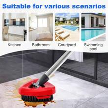 4-Section Stainless Steel Spin Mop Handles Mop Base And Upgrade Scrub B Combo For Ocedar EasyWring RinseClean 2  System Mop Handle Mop Base And B Set For O Cedar Universal Thin Screw Joints - 1組鋼製拖把桿,底座和刷子,2個水箱 - 查看 8