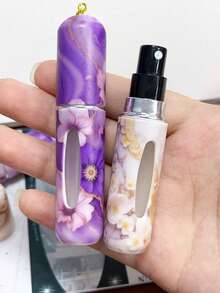 2/4/5个装花卉吊坠香水喷雾瓶，大理石花纹香水瓶带钥匙链，女士斜挎包装饰吊坠，迷你香水喷洒工具，生日礼物，节日礼物，旅行便携5毫升 - 彩色 - 查看 10