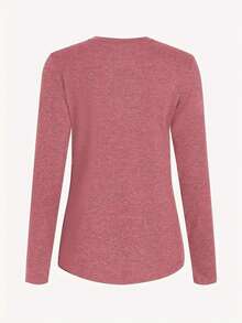 Christmas Outfit Women Comfortable Casual Crew Neck Long Sleeve T-Shirts,Christmas Flamingo Prints Women's Clothing,New In 2026 Graphic Tee,Christmas Gifts,Very Suitable For Christmas,Daily Leisure And Home,Fall Clothes For Women,Festive Holiday Design,Stylish And Comfortable Autumn And Winter Outfit Styles - 粉紅 - 查看 2