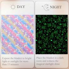 A Flannel Luminous Blanket With Cosmic Elements, A Children's Cover Blanket. It Uses High-Quality Flannel Fabric, Which Is Soft And Skin-Friendly, And Is More Suitable For Children To Use, As If They Are In The Vast Universe, And The Romance Of The Night Begins From This Moment. - Multicolor - View 6