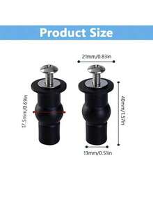 2pcs Expansion Screws For Fixing Toilet Seat Hinge Holes, With Nuts And Screws, Rubber Bumper Wall-Mounted Toilet Seat Accessories - Multicolor - View 10