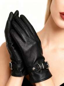 Elegant Women's High-Quality Gloves Design, Original Metal Decor Short Gloves, Suitable For Outdoor Party Gifts - A - Xem 14