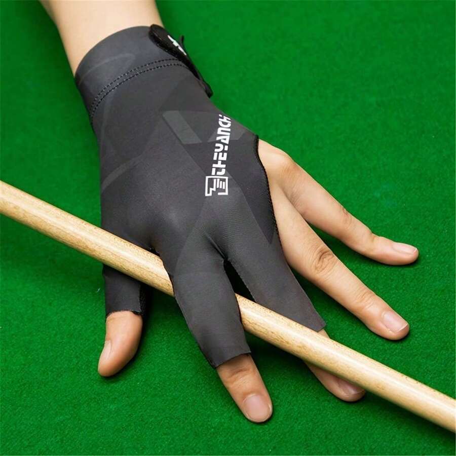 3 Pairs Of Three-Finger Left-Hand Billiard Gloves - Breathable And Anti-Slip, Suitable For Snooker And Billiards - Red/Blue/Black. - 3pcs-black Red Blue - View 1
