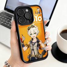 Funda de Teléfono con Diseño de Personaje de  y Texto Yo para  14 Pro Max  13 Pro  12  Galaxy S23 S22 S21 Protector de Teléfono Funda de Pareja Regalo para Novio Novia Regalo de Vacaciones - Blanco - Ver 3