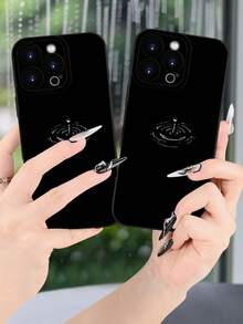 Lujo Ligero, Estilo y Belleza Gota de agua Drop3Gota de agua  Funda de Teléfono de Textura Mate Negra, Compatible con 17PROMAX, 17PRO, 17Air, 17, 16PROMAX, 16PRO, 15PROMAX, 15PRO y Todos lo - Negro - Ver 6