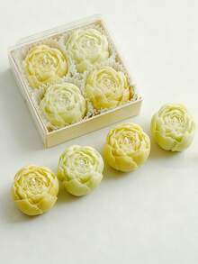 玫瑰造型香氛蜡烛套装，天然大豆蜡烛，营造浪漫氛围，适用于婚礼、情人节、周年纪念日、节日、婚礼回礼、家居装饰、情人节装饰、餐桌摆饰、酒店装饰，是送给朋友、家人、爱人和伴侣的最佳礼物 - 彩色 - 查看 14