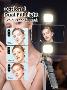 TOKQI 170CM Selfie Stick Tripod, 360° Panoramic Shooting Selfie Stick Tripod, Selfie Stick Tripod With Remote Control & Stabilizing Grip, Detachable Phone Mount & Telescopic Travel Tripod, Versatile Travel Tripod For Video & Selfies - Universal Smartphone Compatibility. - Multicolor - View 7