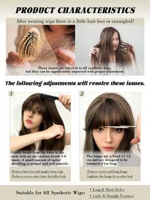 1顶时尚女士波波头假发，10英寸短直发带刘海，棕色波波头假发，丝滑合成纤维，适合日常办公或上学佩戴 - Sakura Celebrations 魅力派对街头风摄影 - 女孩礼物假发配件 - 棕色 - 查看 9