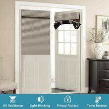 Muamar French Door Curtains Privacy Door Blind, Front Door Window Curtain, Venetian Blinds Style Door Window Cover, 1 Panel (Light Brown, W25" X L40"),25inchWx40inchL(Packof1),LightBrown - 淺棕色 - 查看 8
