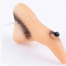 1pc Rubber Long Nose, Fake Nose, Funny Flesh Nose, Clown Nose, Cosplay Nose - Perfect For Party Show
