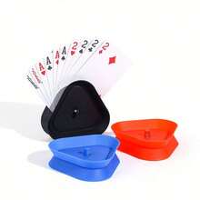 1/4/8 قطعة، حامل بطاقات اللعب بدون استخدام اليدين، منظم بطاقات، مشبك، مساعد رائع لبطاقات اللعب، مشبك ثلاثي الأضلاع لبطاقات اللعب (ألوان عشوائية)