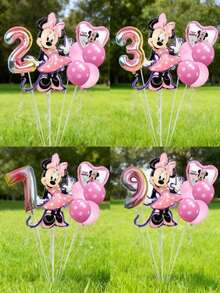 Mouse Theme Party Balloon Set  Birthday Party Balloon Combination Set Suitable For Holiday Celebration Event Decoration Supplies Background Wall Decoration Balloon Props - Multicolor - View 2
