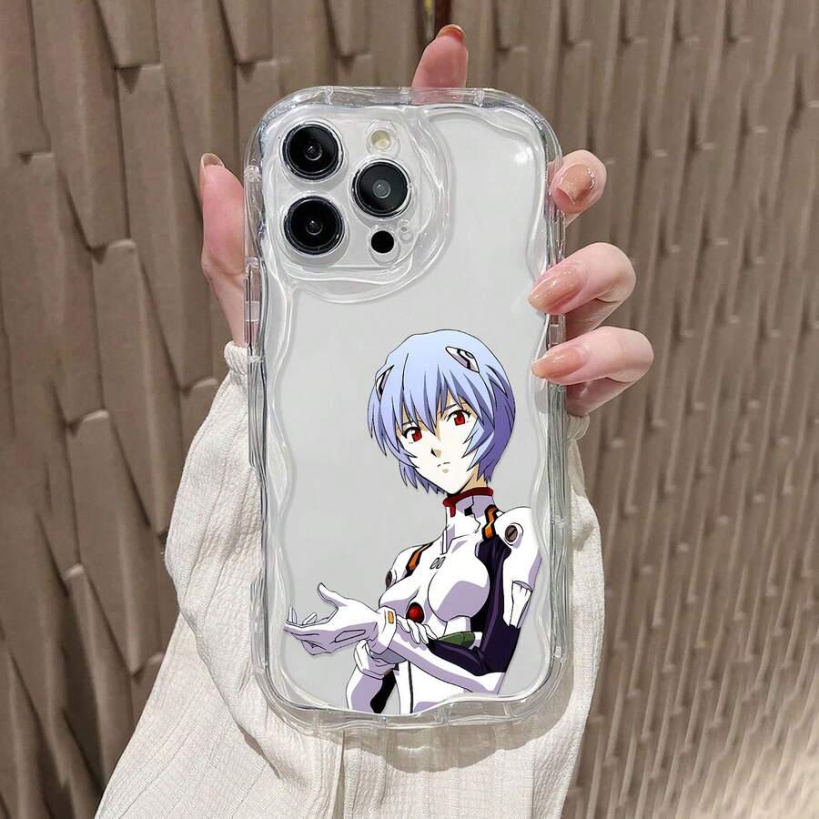 Funda para teléfono con diseño futurista de personaje de anime. Compatible con teléfonos ,  17,  16 Pro Max,  15 Pro Max,  13 y  12. Fabricada en TPU para una protección eficaz contra golpes y caídas. Un regalo ideal para familiares, amigos, seres queridos, parejas y para Navidad. - transparente - Ver 1